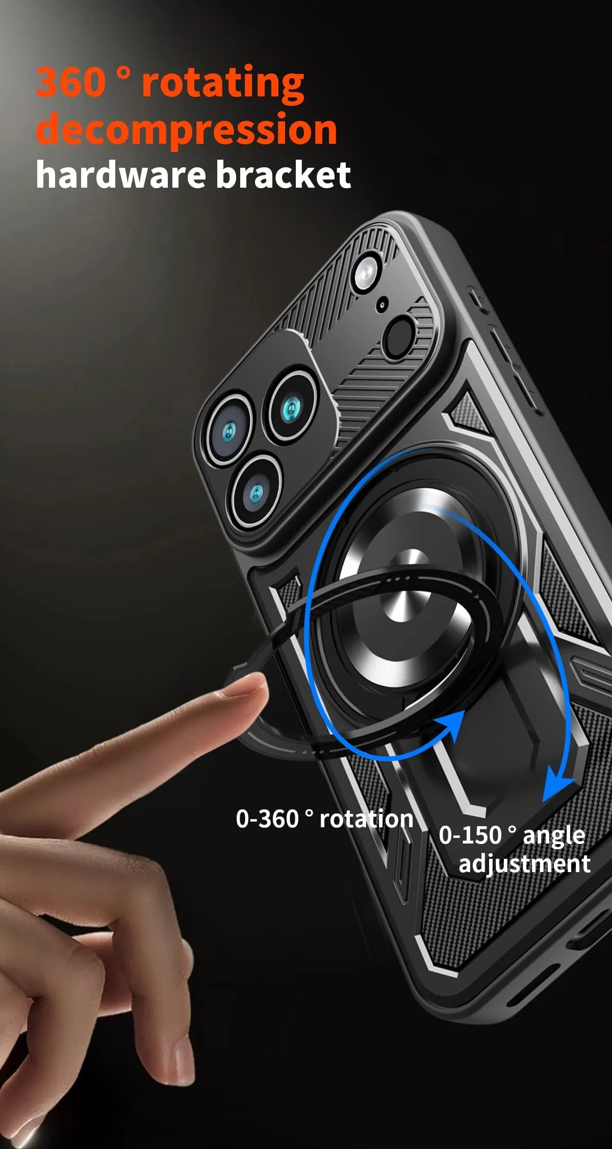 Shock Proof Armor Case For iPhone 17 Air 11 12 13 14 15 16 17 Pro Max Magnetic Heavy Duty Rugged Ring Kickstand Protection Cover