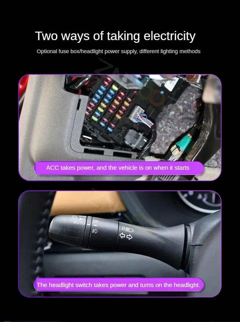 RGB 22in1 Car Interior Acrylic Car Ambient Lights for Audi A3 A4 A5 A6 A7 A8 Q3 Q5 Q7 Q8  Decorative Lights Car Accessories