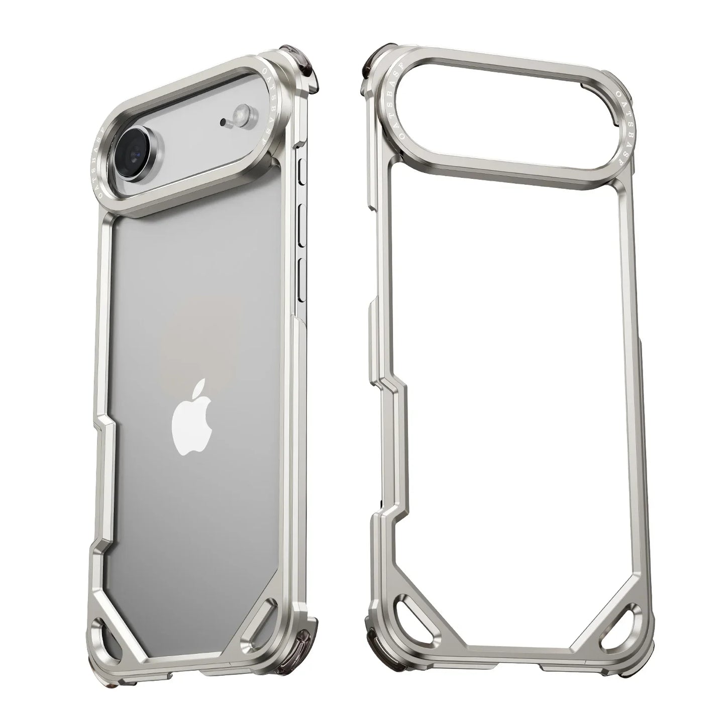 Oatsbasf Metal Slim Phone Case for iPhone 17 Air/17 Pro/17 Pro Max Case Frameless Minimalist Wireless Charging Protecitve Cover