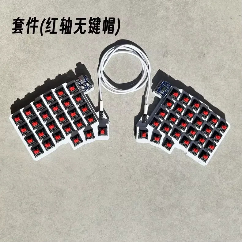 Silakka 54 Ergonomic Split Keyboard Wired Hot Swap QMK/VIAL RP2040zero Customizable PC Gaming Keyboard Accessories