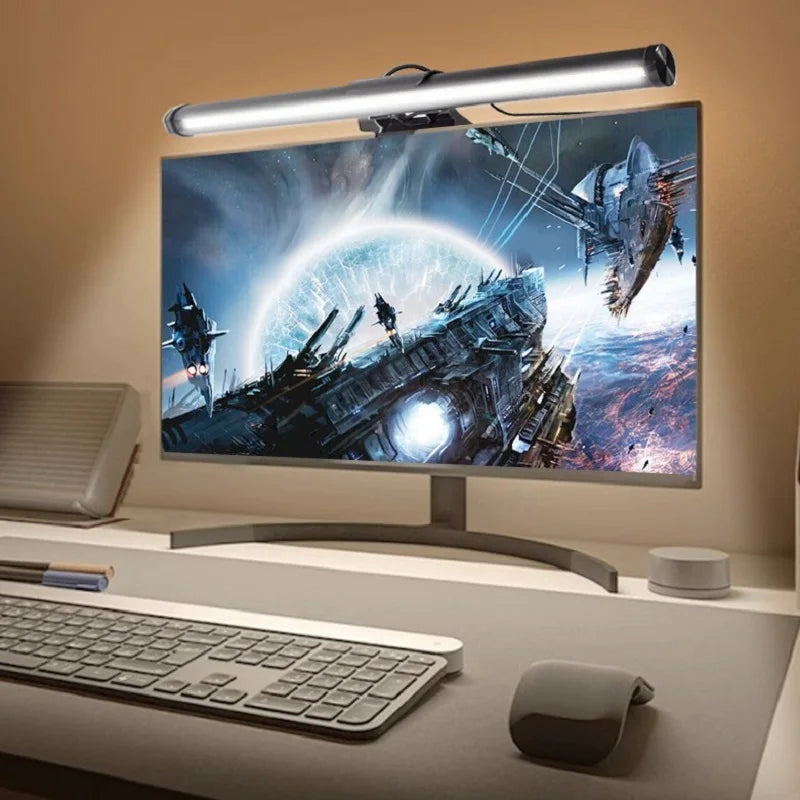 RGB 40CM Stepless Dimming Light Bar – Eye-Caring Hanging Screen Strip for Laptop Gaming Work