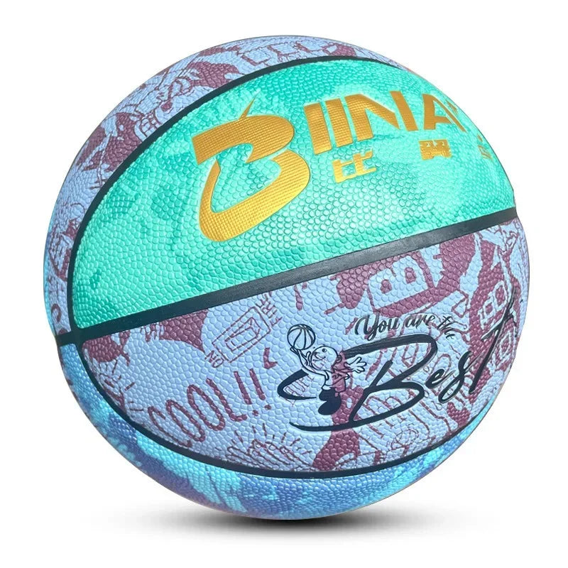 Size 5 Basketball Wear-Resistant PU Material Children Youth Match Training Basketalls Outdoor Indoor Beginner Training Balls