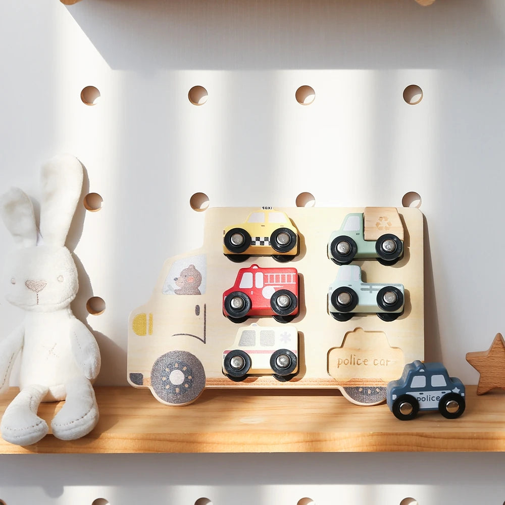 Kids Puzzles Wooden Baby Toys Montessori 3D Puzzle Toys for Babies Educational Toys Puzzle Child 2 Years Cars Match Board Puzzle