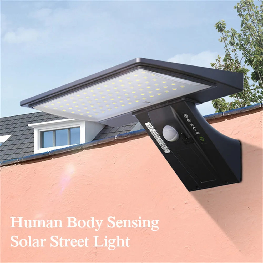 Solar Security Lights Solar Flood Lights Outdoor Waterproof with Motion Sensor 4 Modes 90 LEDs Wall Lights for Porch Yard Garden