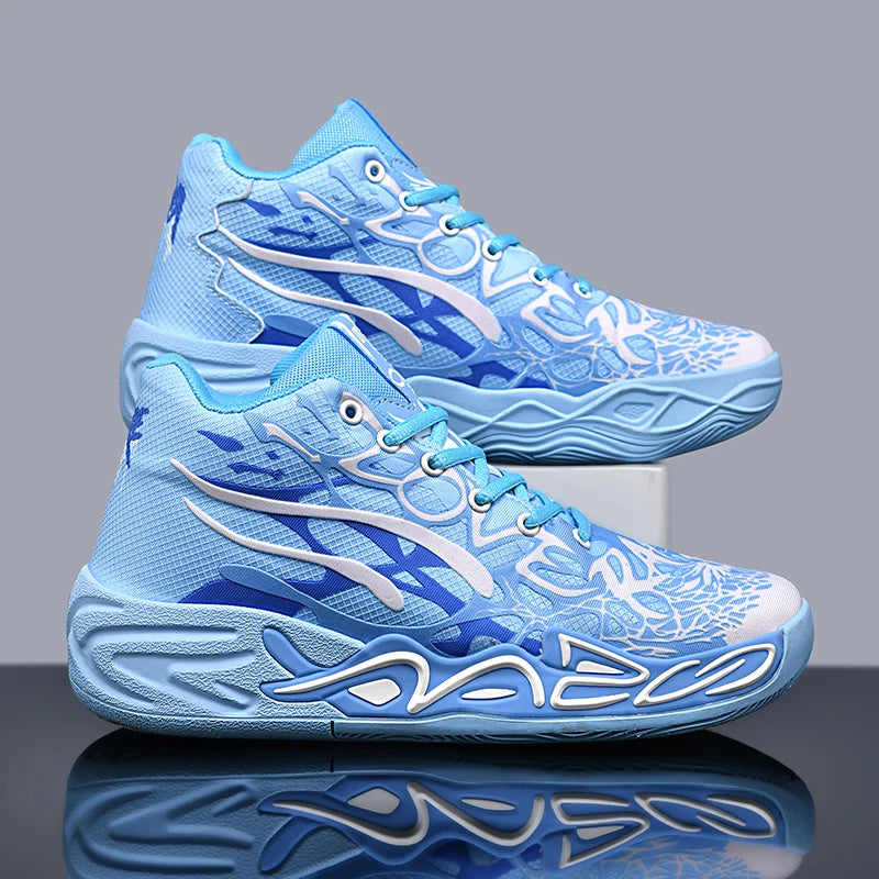 Basketball Shoes for Men Soft Lightweight Training Field Anti Slip Shock-Absorbing Breathable Cofmortable High-top Sneaker Man