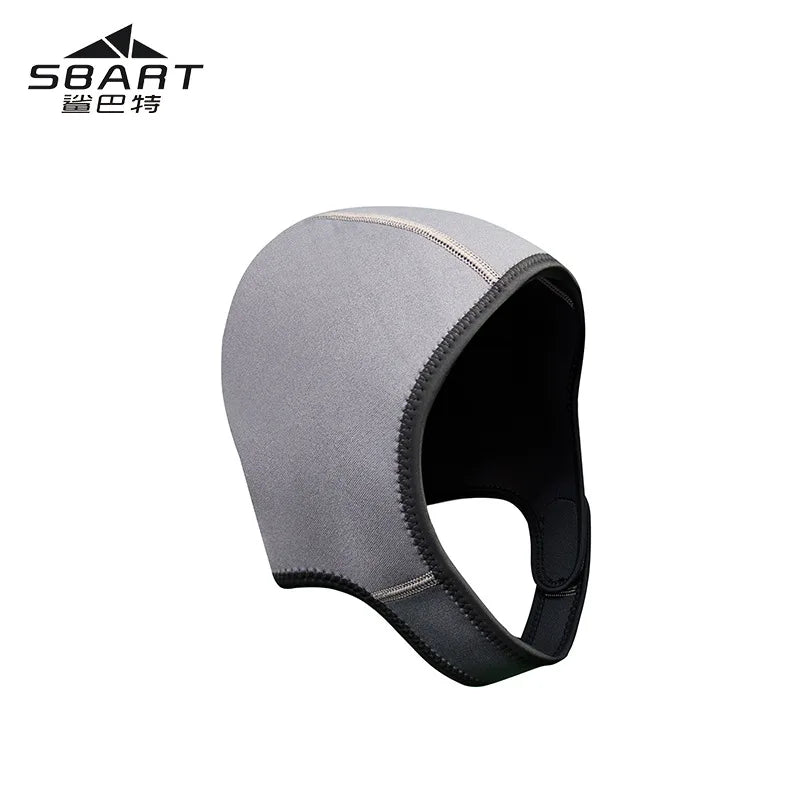 Diving Hood, 2.5mm Neoprene Thermal Diving Cap, Stretchable Surfing Swimming Cap With Chin Strap for Adult/Kids