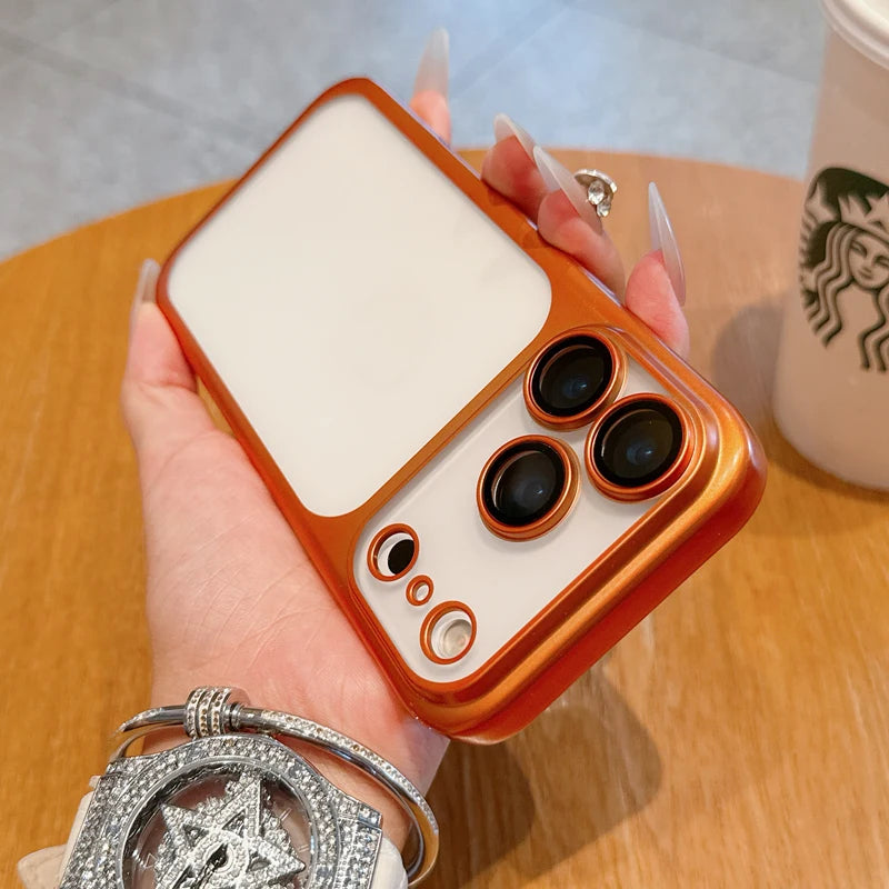 Frosted Shockproof Matte Case For iPhone 17 17Pro 17 Pro Max  Translucent Ultrathin Electroplating All Inclusive Lens PC Cover