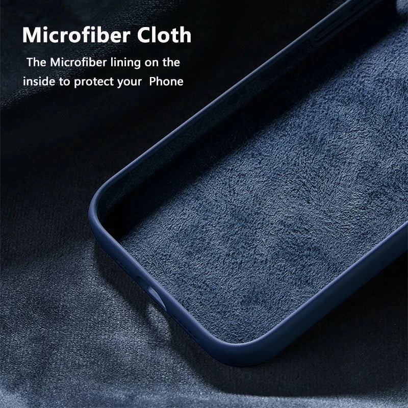 Liquid silicone case for iPhone 17 16 14 12 13 15 Pro Max cases for iPhone16 Pro 13 14 11 15 Pro 17 ProMax 16 Plus Soft Cover