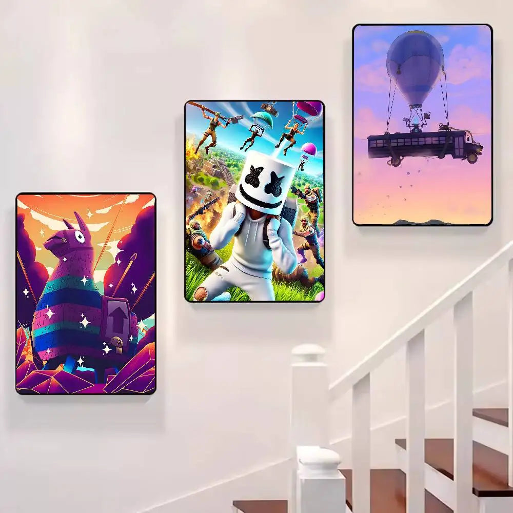 Hot Game F-Fortnites-Wallpaper Cool Poster Art painting poster with prints Home bedroom living room decoration gift