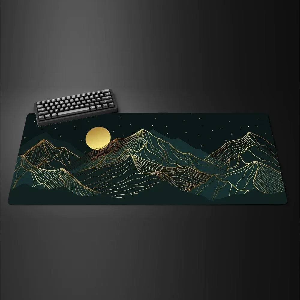 White Black Mouse Pad XXL Gaming Computer Mausepad Big Art Deskmat Playmat Laptop Office Accessories Carpet Non-Slip Mat 800x400