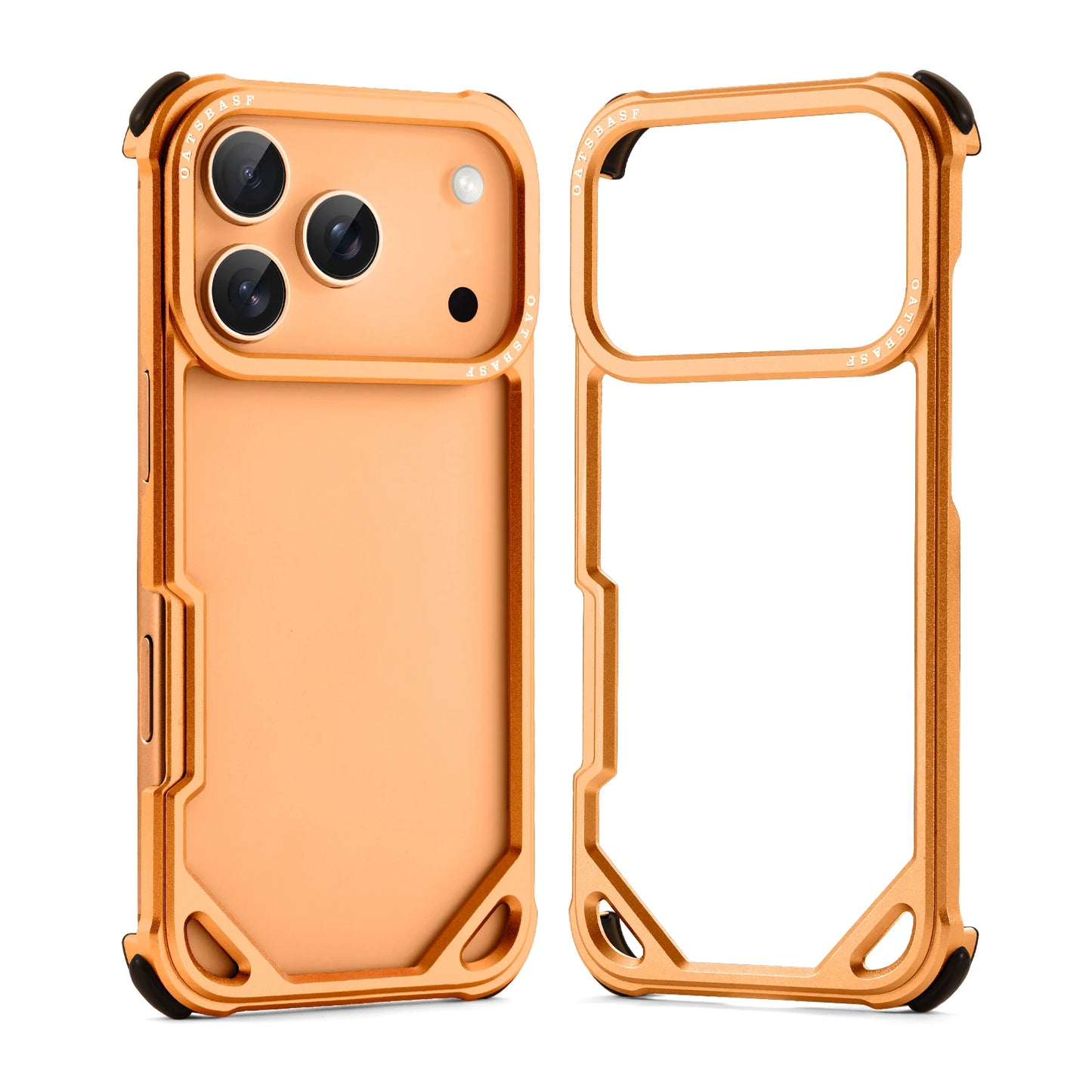 Oatsbasf Metal Slim Phone Case for iPhone 17 Air/17 Pro/17 Pro Max Case Frameless Minimalist Wireless Charging Protecitve Cover