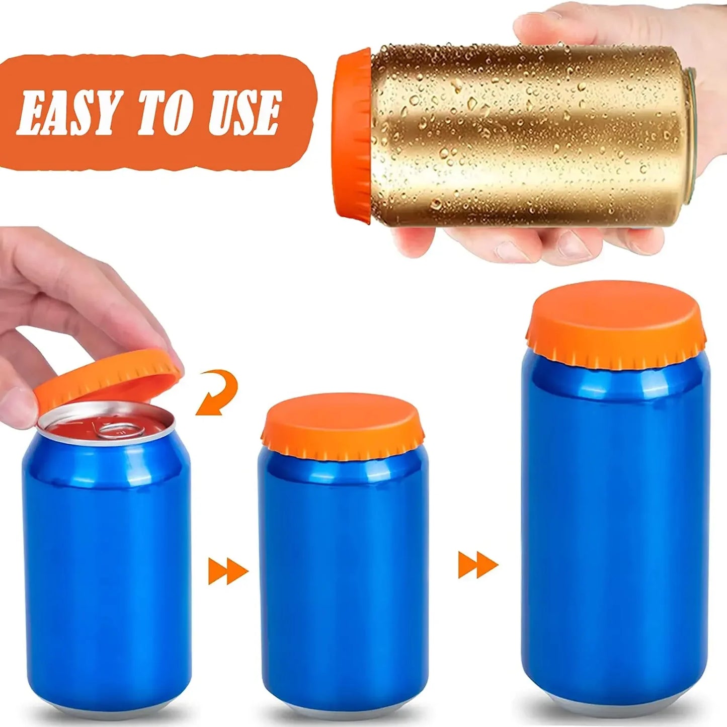 6Pcs Silicone Soda Can Cover Lids Reusable Silicone Soda Can Lids Beer Can Covers Pop Can Covers Spill Proof Silicone Can Covers