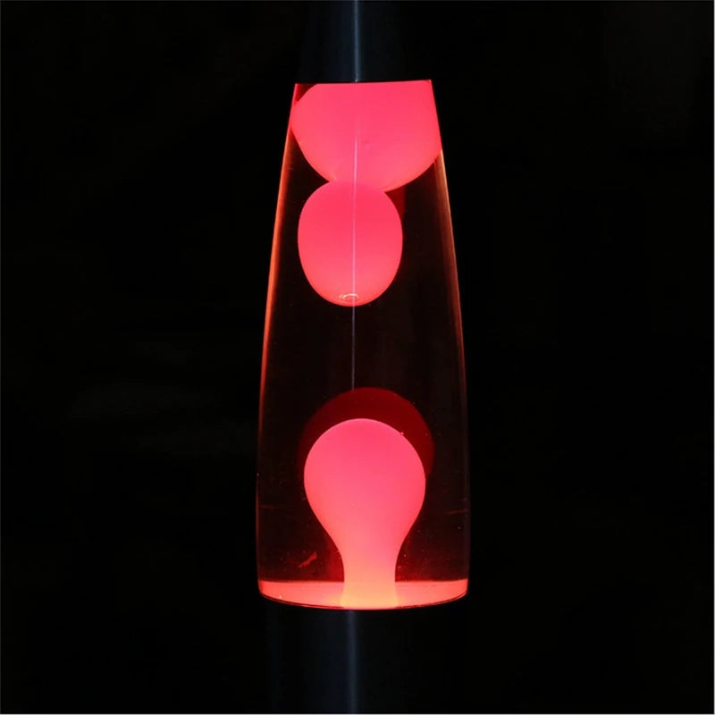 Jellyfish Decorative Lamp EU Plug Metal Base Volcanic Wax Lava Night Light For Tabletop, Bedroom/Office, Gift For Teens & Adults