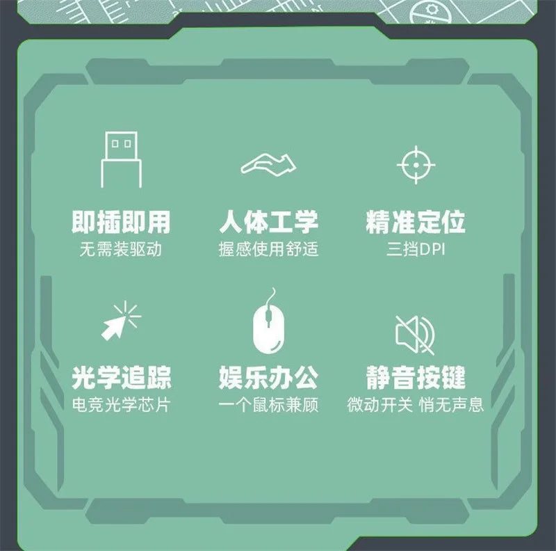 RGB Dual-Mode Wired Mouse 2.4G Wireless Mouse Gaming Mouse Rechargeable Silent Mouse 3600 DPI Adjustable Mouse Mice for Laptop
