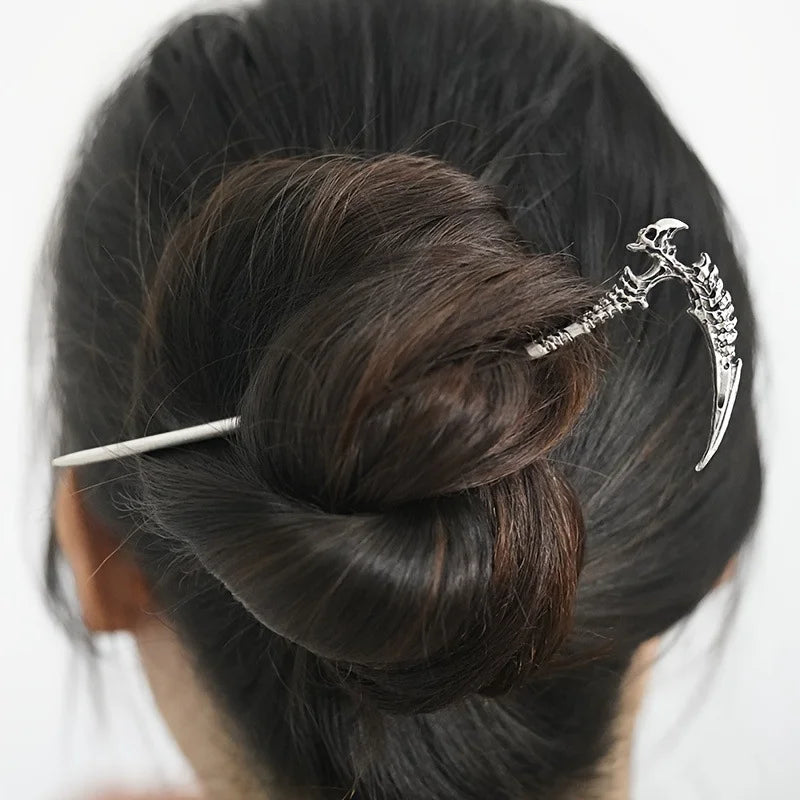 Scandinavian Retro Skull Sickle Hairpin Women's Hair Accessories Hairpin Viking Norwegian Style Accessories Party Accessories Valentine's Day Mother's Day Birthday Gift