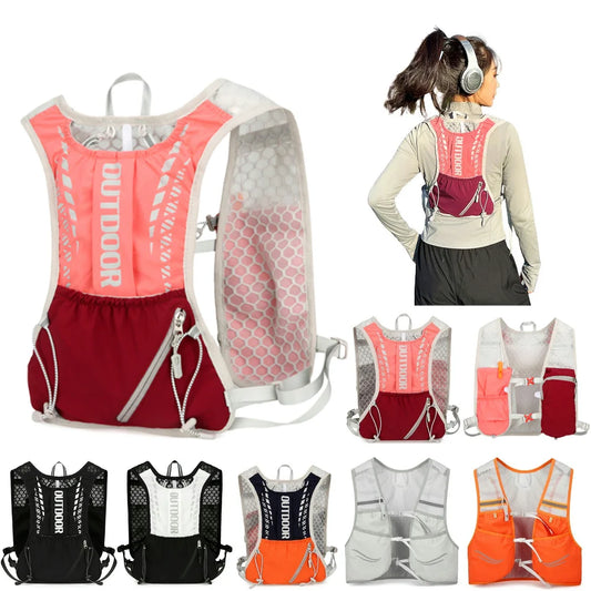 Hydration Running Vest Breathable Lightweight Running Vest Reflective Outdoors Hydration Pack for Hiking Trail Running