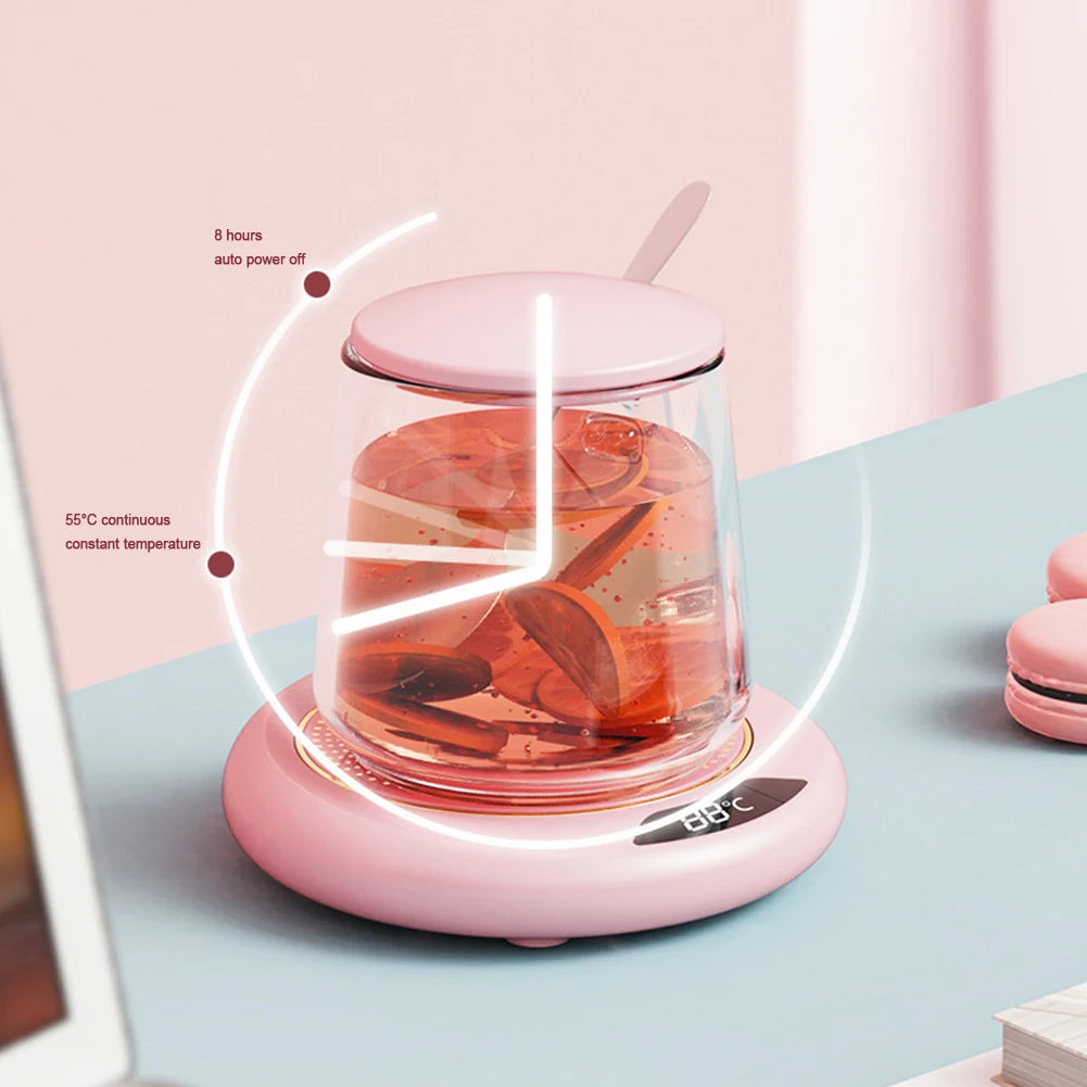 Electric Cup Warmer Coffee Mug Heating Coaster 3 Temperature Setting Thermostatic Hot Plate Tea Water Heating Pad USB Cup Heater