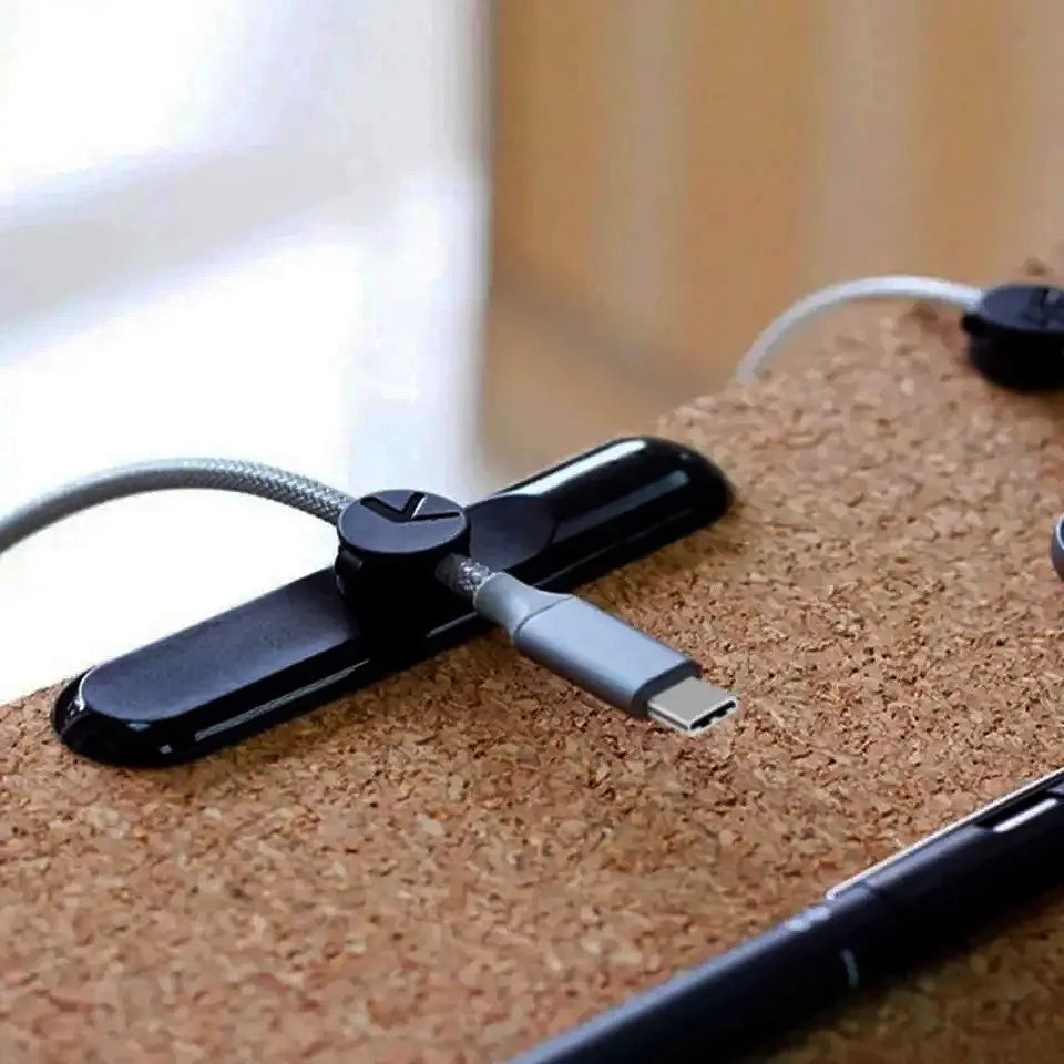 Car Magnetic Cable Holder Cable Clip Protector Cord Winder Car Wire Organizer Desktop USB Charging Line Management Wire Keeper