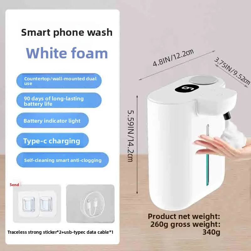 500ML Automatic Soap Dispenser Touchless Type C USB Rechargeable Electric Soap Dispenser Waterproof Foam/Liquid Dispenser