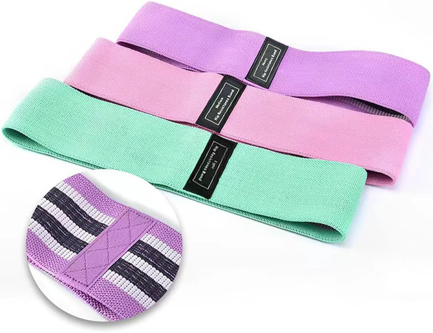 Resistance Bands, Exercise Workout Bands for Women and Men, 3 Set of Stretch Bands for Booty Legs, Pilates Flexbands