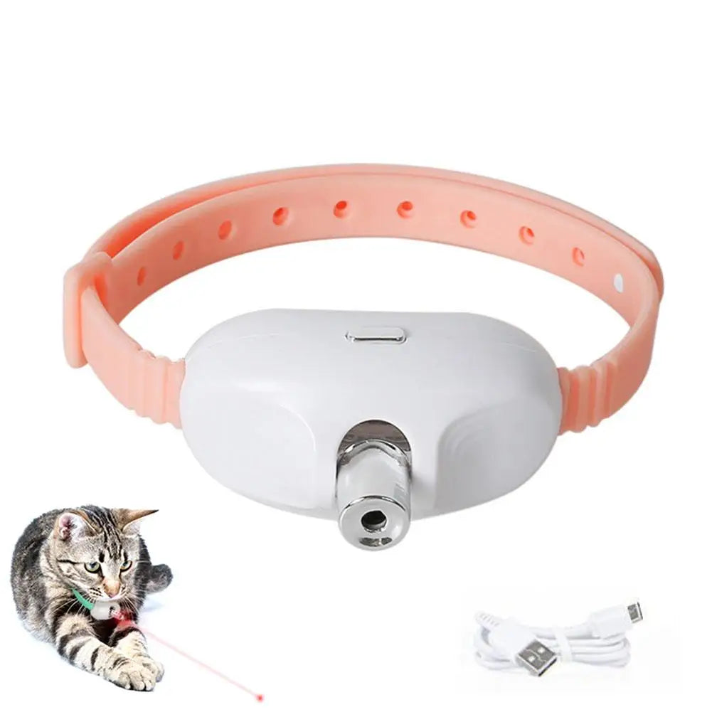 New Smart LED Laser Pet Collar Hands Free Automatic Laser Teaser Toy for Cats Dogs Interactive Pet Supplies