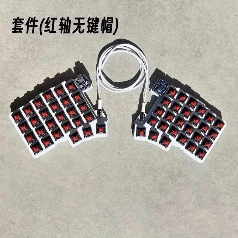 Silakka 54 Ergonomic Split Keyboard Wired Hot Swap QMK/VIAL RP2040zero Customizable PC Gaming Keyboard Accessories