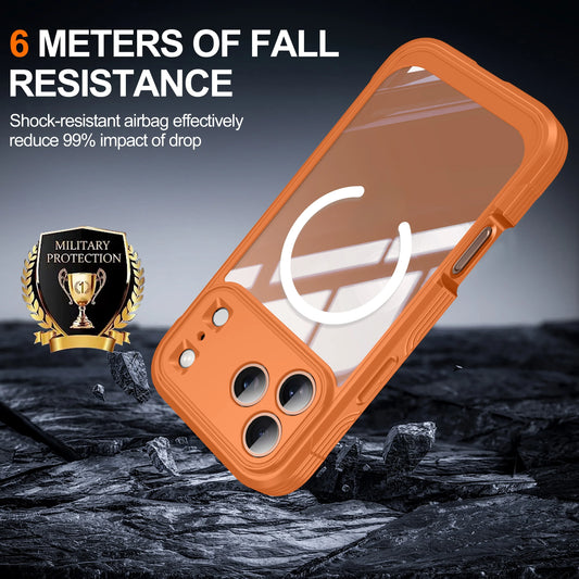 Brand new color magnetic shockproof and dustproof transparent phone case - Compatible with iPhone 17/17 Air/17 Pro/17 Pro Max