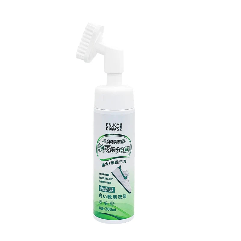 Shoe Cleaner Foam with Brush Head - Gentle No Water Cleaning for White Shoes, Home & Travel Use