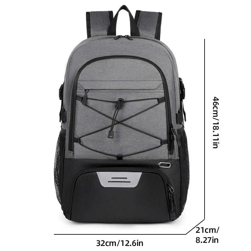 Backpack Sports Basketball Commuting Hiking Trekking Camping Bag Shoes Pocket Outdoor Travel Soccer Gym Football Schoolbag
