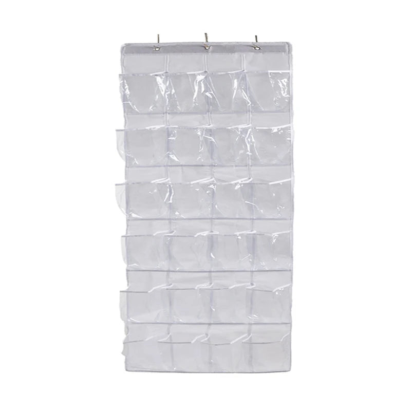 24 Grid Wall-mounted Shoes Organizer Rack Over Door Hanging Storage Holder Rack Bedroom Closets Shoes Storage Bag for Room
