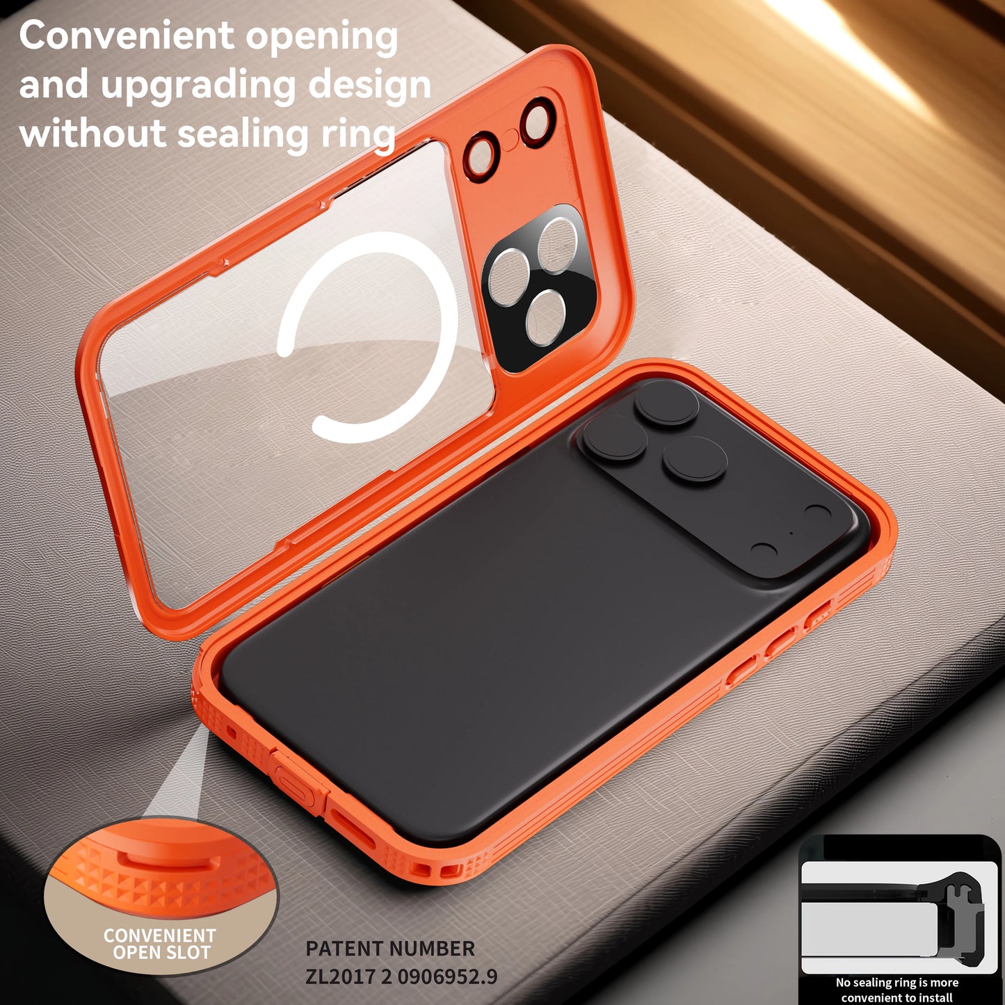 Shellbox IP68 Magnetic Waterproof Phone Case for Swimming & Diving - Compatible with iPhone 17/17AIR/17Pro/17Promax
