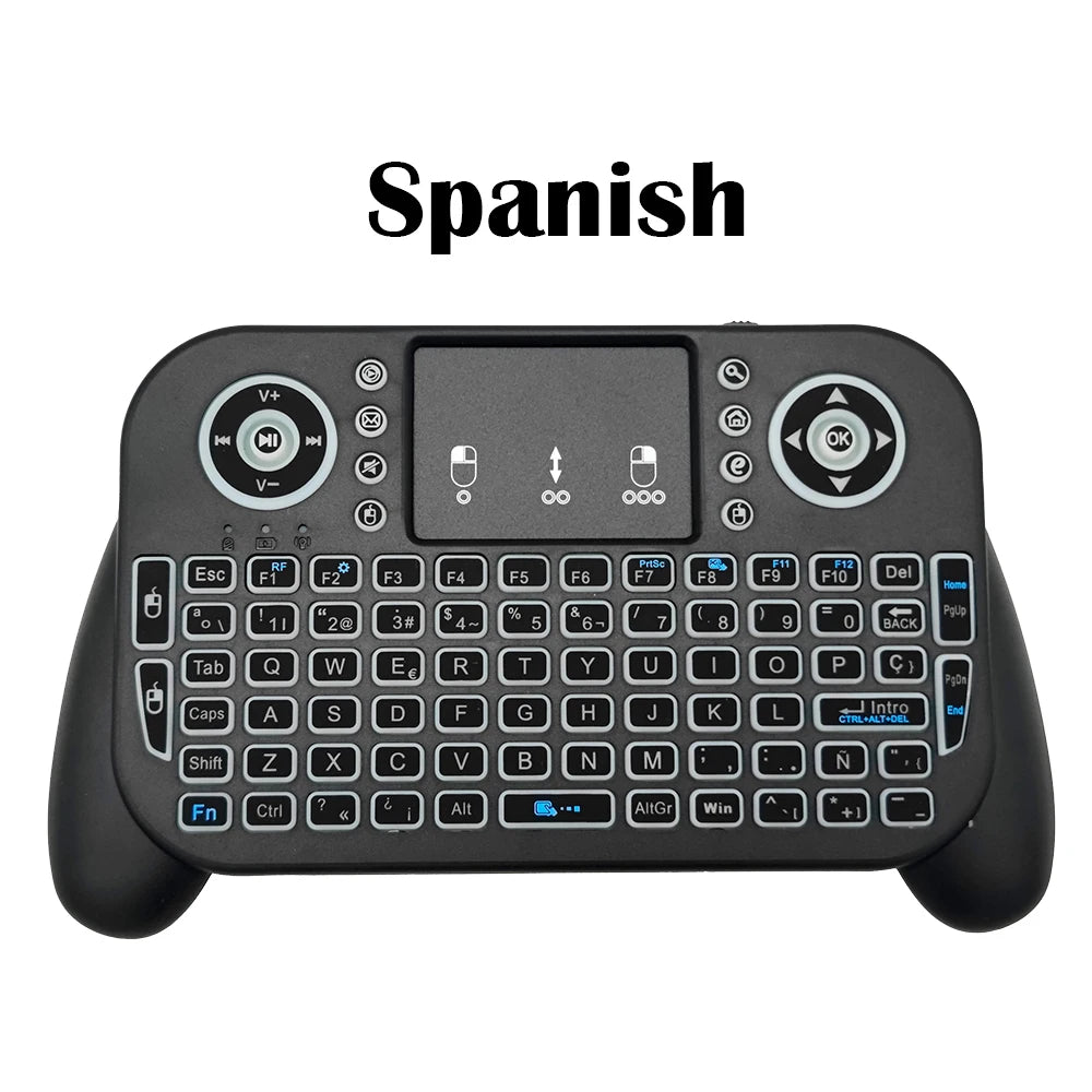 Portable Mini Wireless Keyboard V8 7 Backlit 2.4G Bluetooth Touchpad Air Mouse Remote Control for Android TV Box