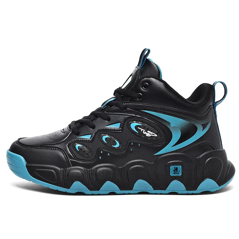 Plus Big Size 50 51 52 53 54 Mens Basketball Shoes Leather Sneakers Ankle Sports Shoes Anti-skid Winter Plush Super Warm New