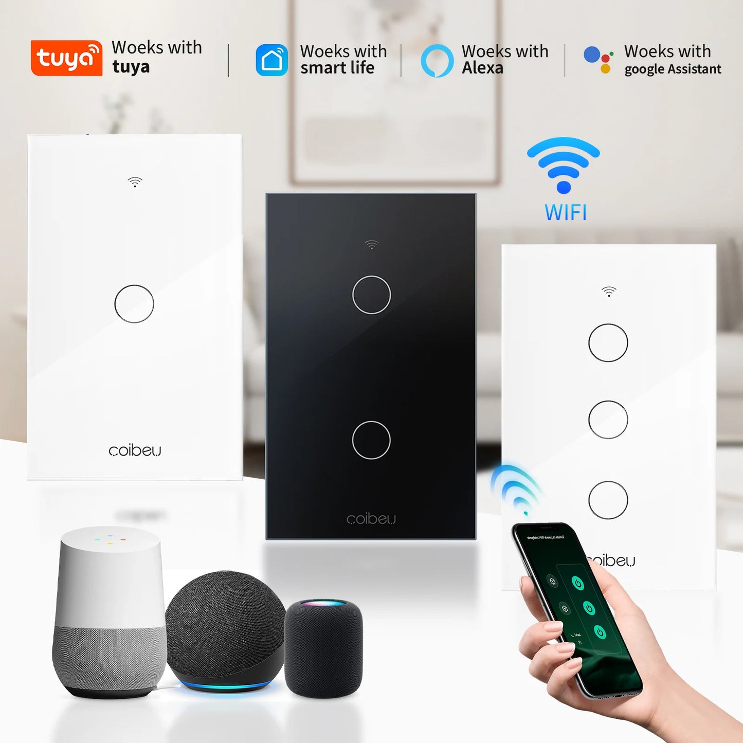 Zigbee, Smart Switch, Control, Smart Socket, Switch, Zigbee Switch, Socket Switch, Coibeu