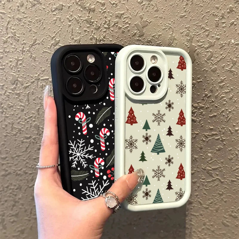Phone Case For iPhone 17 16 15 14 Pro Max 11 12 13 Pro Max 7 8 Plus XR X XS Max Merry Christmas New Year Gifts Shockproof Cover