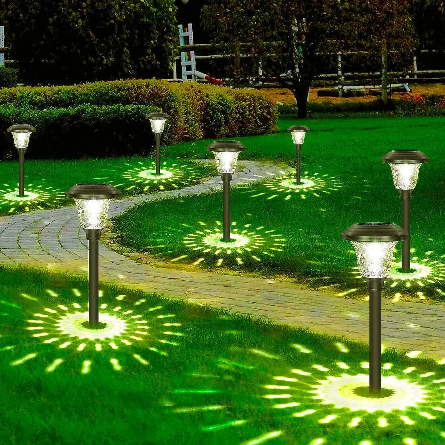 Solar Lawn Lights Outdoor Waterproof Garden Decor Light Ground Lamp Patio Balcony Garden Light LED Landscape Lamp for Yard Fence