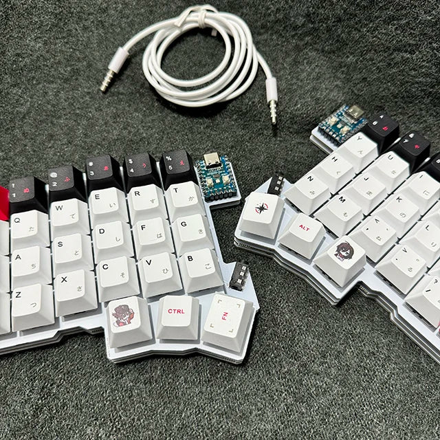 Silakka54 Split Keyboard Kit Wired Hot Swap Support VIAL Split Ergonomic Keyboard RP2040zero Customized PC Gamer Accessories