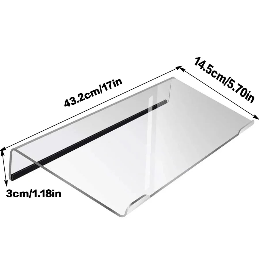Keyboard Stand - Z-Shaped  Transparent Keyboard Stand, Easy to Type, Suitable For School, Home Office, No Assembly Required, Des