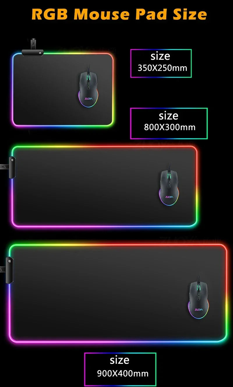 JINX VI RGB Gaming Mouse Pad 900x400mm Anime Arcane Mats League of Legends Gamer Carpet Rug LOL Large Keyboard LED Cool Desk Mat