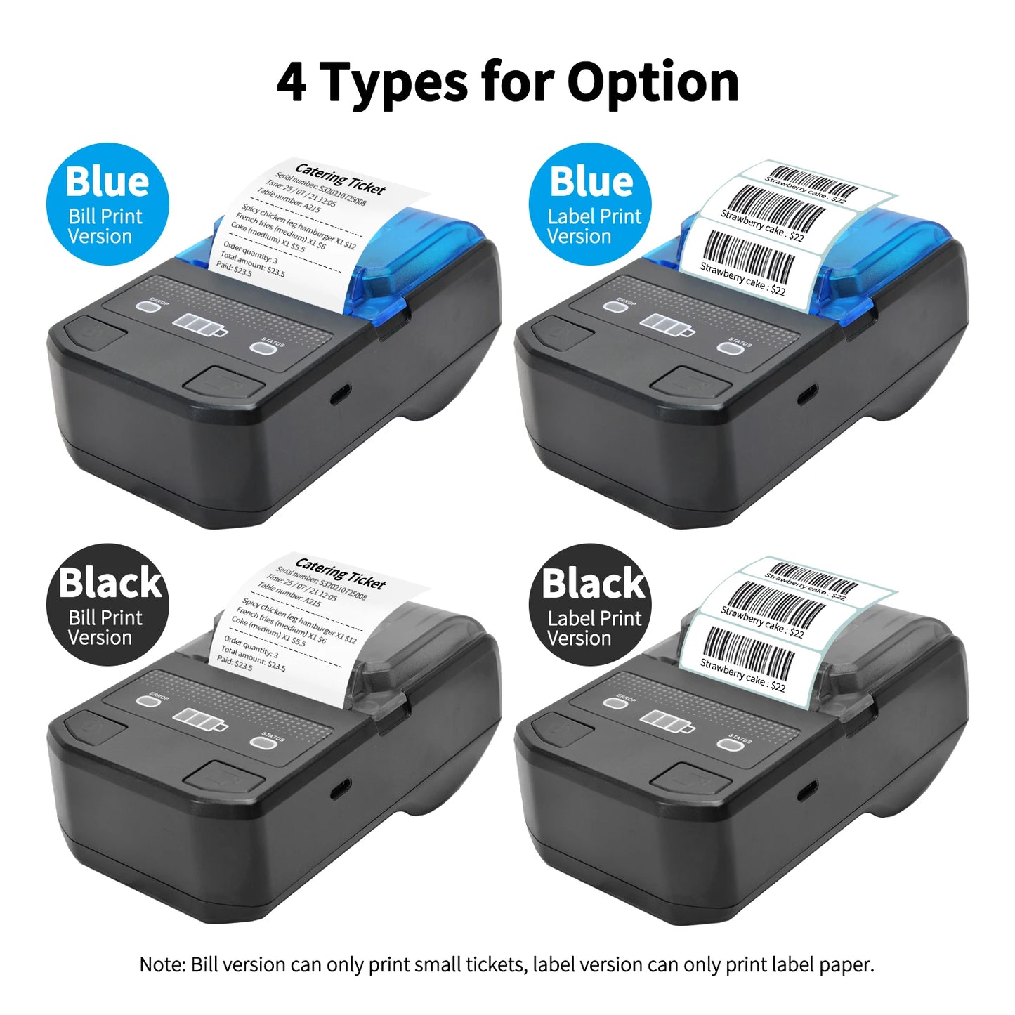 Portable Thermal Label Maker Wireless BT Mini Label Printer 58mm Barcode Printer for Retail Price Tag Warehouse Label Printing