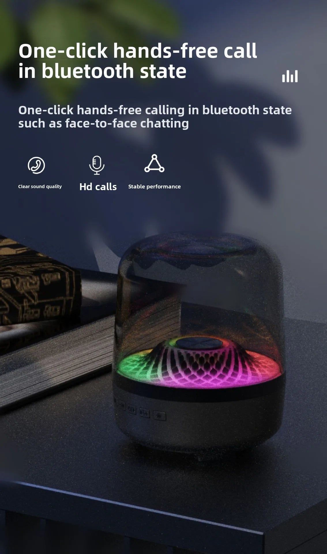 Wireless Bluetooth Speakers Portable Loudspeaker panoramic Surround Sound Effec Subwoofer Outdoor Mini Small Speaker LED Lights