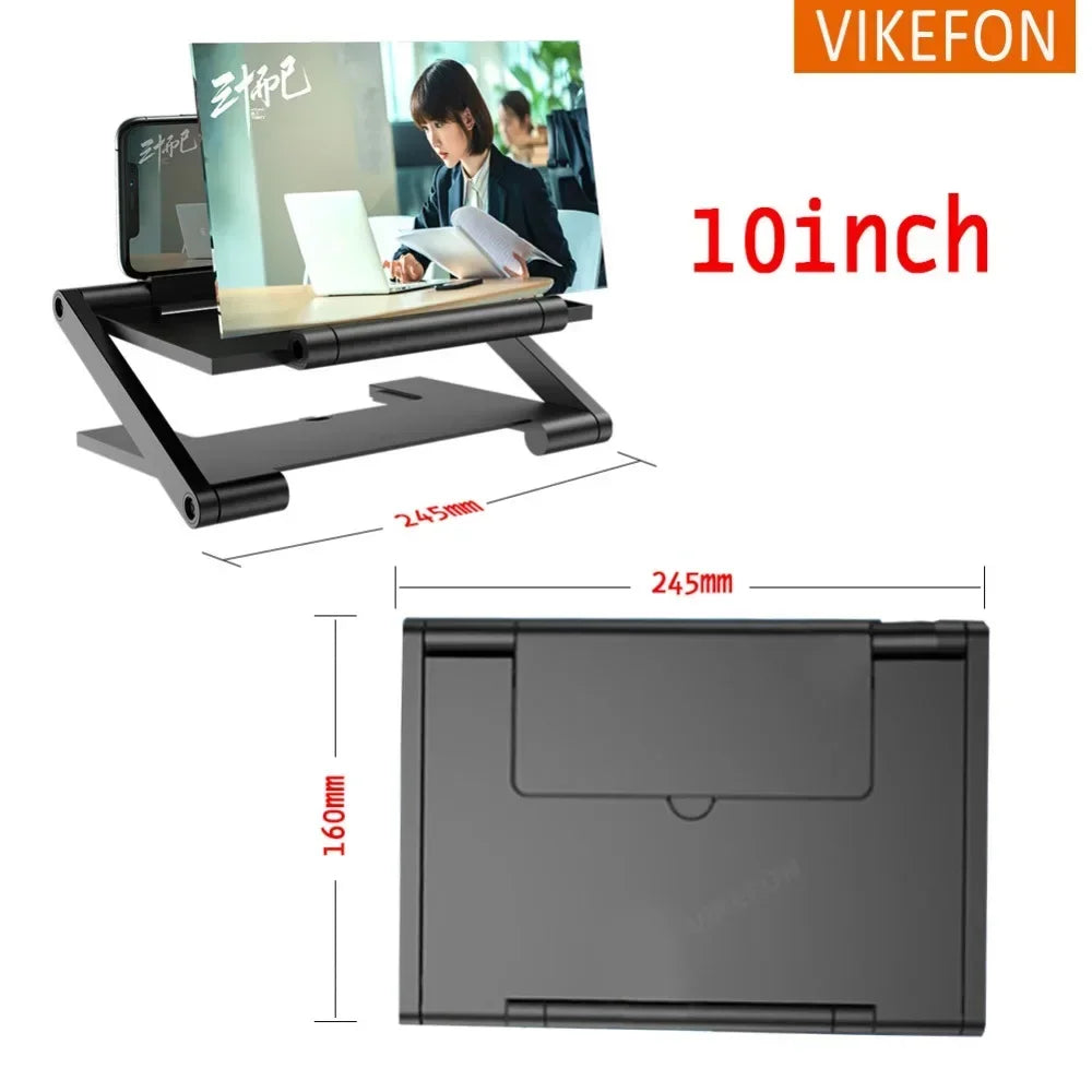 10 inch 3D Screen Amplifier Mobile Phone Screen Video Magnifier HD Expander Projector Smart phone Display Magnifying Bracket