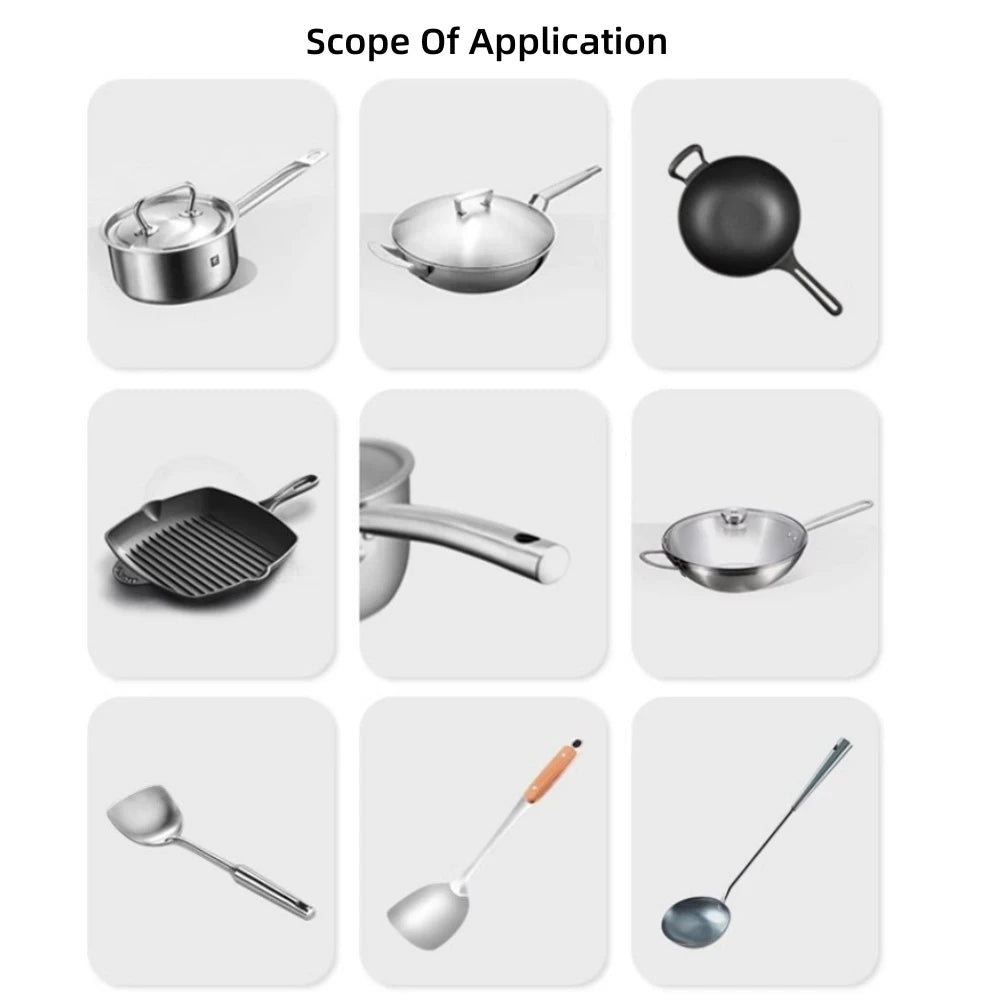 Silicone Pot Handle Sleeve Anti-Scalding Rubber Frying Pan Handle Protector Pot Handle Sleeve Handle Cover Kitchen Tools