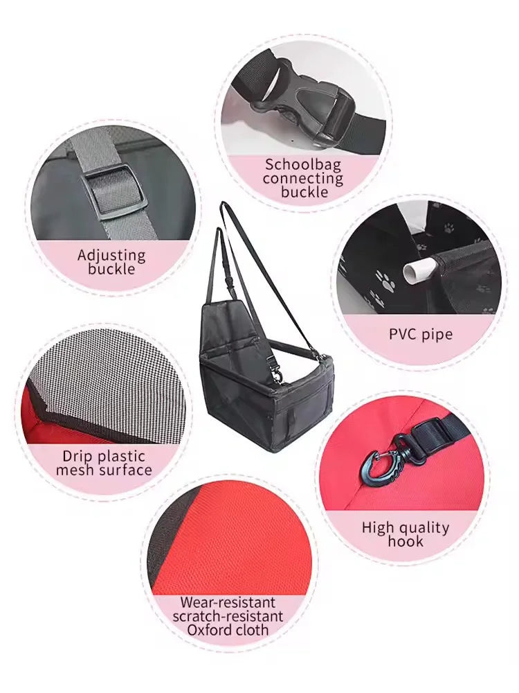 Foldable Car Dog Seat – Safe, Comfortable & Portable Foldable Car Dog Seat – Premium Pet Supplies for Travel, Easy to Store & In