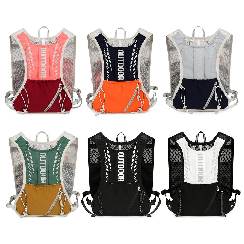 Hydration Running Vest Breathable Lightweight Running Vest Reflective Outdoors Hydration Pack for Hiking Trail Running