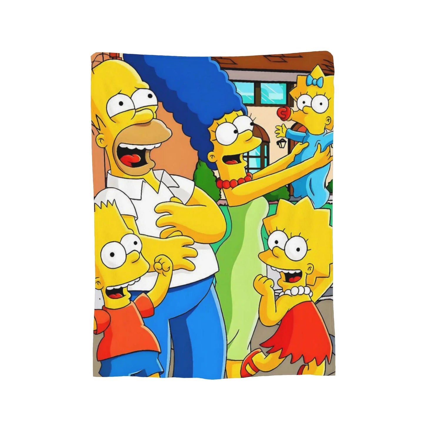 Cartoon The S-Simpsons Homer  Flannel Throw Blankets Blankets for Bed Office Soft Quilt,