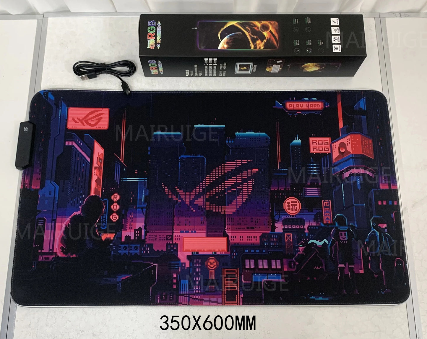 City Asus Rog Mouse Pad Rgb Backlit Mat Republic of Gamers Mouse Mat Pc Accessories Led Mouse Pads Gaming Play Mats Mesa Gamer
