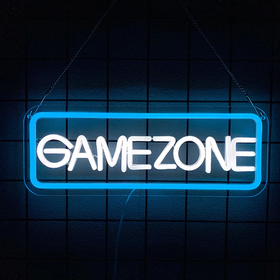 Game Zone Neon Signs for Gamer Room Decor,Gaming Light Neon Sign for Gaming Wall Decor,Led Neon Gaming Sign for Gamer Gifts Boys