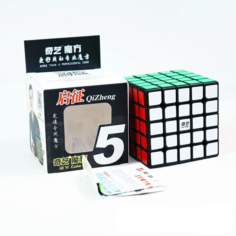 Qiyi 3x3x3 4x4x4 5x5x5 Professional Magic Cube Black Sticker Speed Cube Puzzle Learnning Cubo Magico Toys for Children Kid Gifts