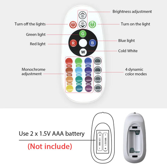 RGB LED Floodlight Remote Control 20W 30W 50W 100W 150W 200W Outdoor Spotlights AC220V Waterproof IP66  Outdoor Ambient Light